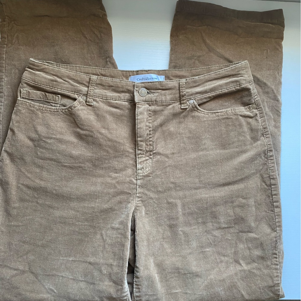 Croft & Barrow corduroy Pants high rise stretch straight leg
